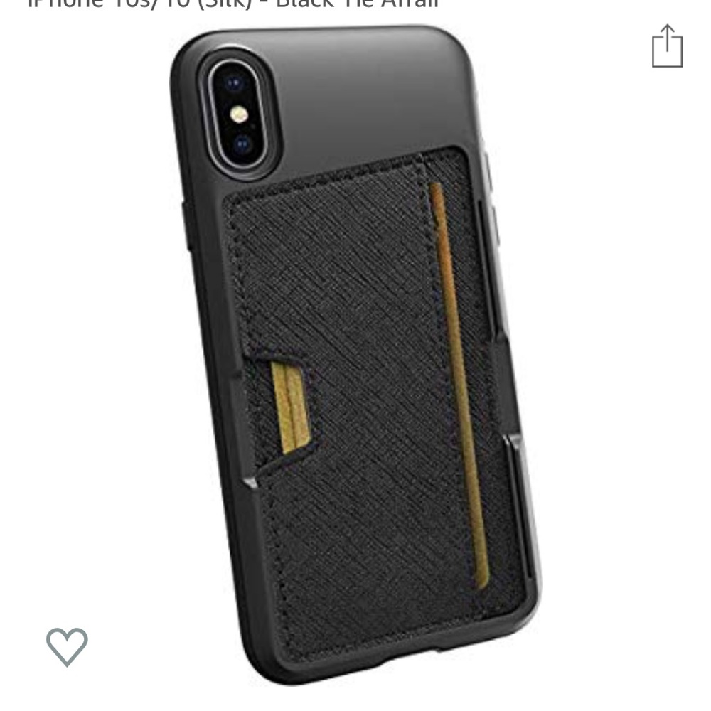 Smartish Silk black credit card case iPhone X/XS